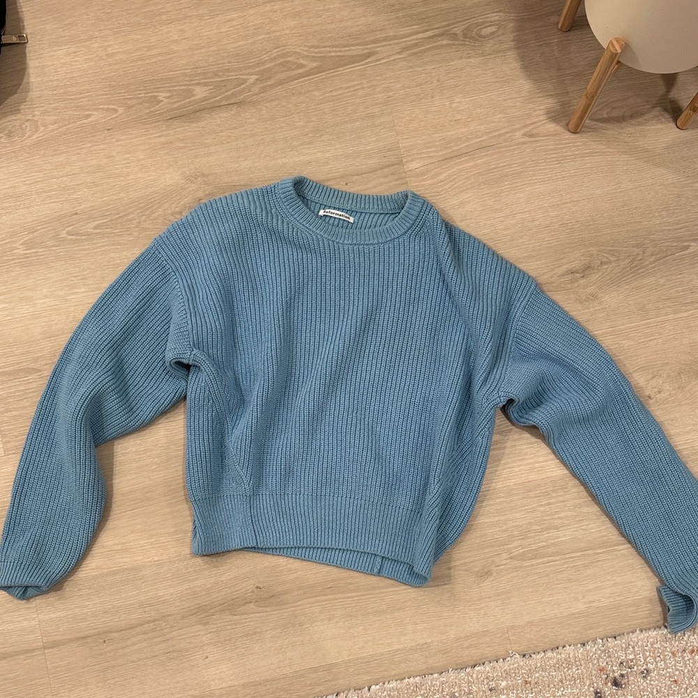 Reformation Blue Crew Neck Sweater